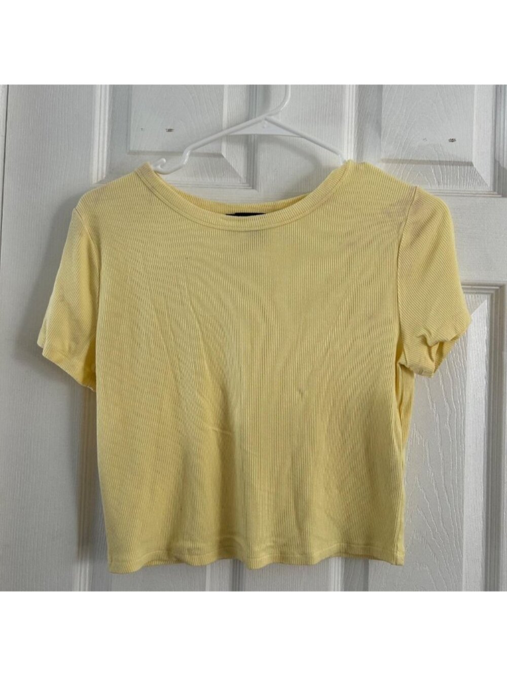 Soft Yellow Crop Top Baby Tee#yellow #CropTop